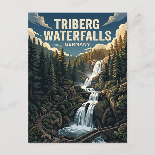 Triberg Waterfalls Germany Postcard (Front)