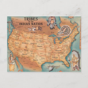 Tribes of the Indian Nation Postcard