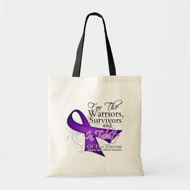 Tribute Cystic Fibrosis Awareness Tote Bag (Front)