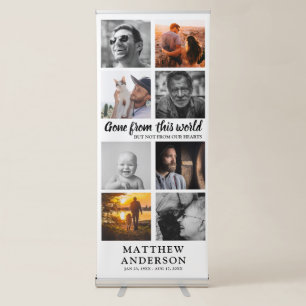 Tribute Family Photo Collage Memorial Remembrance Retractable Banner