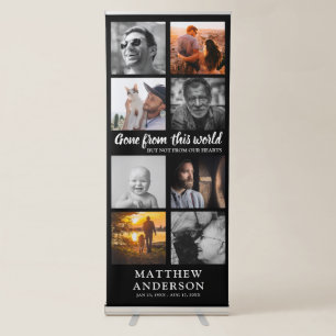 Tribute Family Photo Collage Memorial Remembrance Retractable Banner