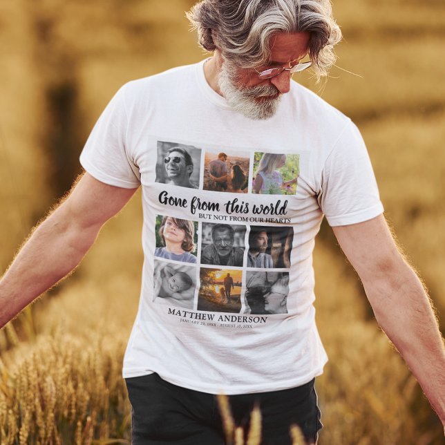 Tribute Family Photo Collage Memorial Remembrance T-Shirt (Creator Uploaded)