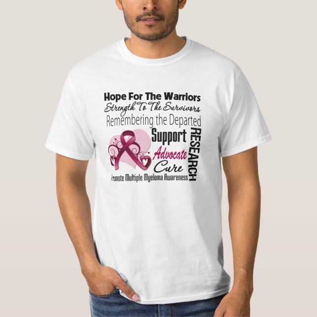Tribute Hope Collage - Multiple Myeloma T-Shirt (Front)