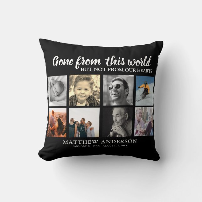 Tribute Photo Collage Memorial Cushion (Front)