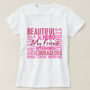Tribute Square Friend Breast Cancer T-Shirt