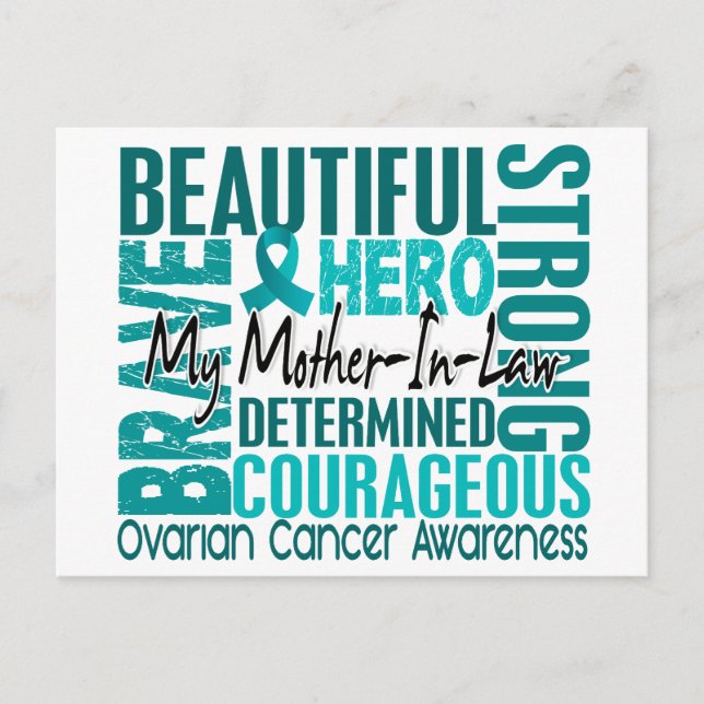 Tribute Square Mother-In-Law Ovarian Cancer Postcard (Front)