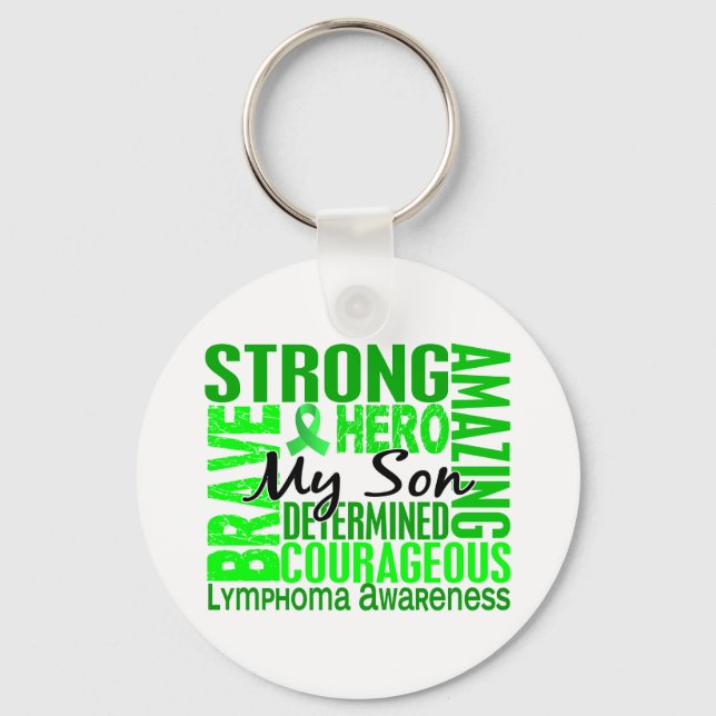 Tribute Square Son Lymphoma Key Ring (Front)