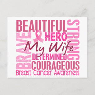Tribute Square Wife Breast Cancer Postcard