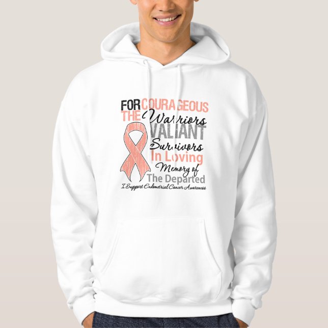 Tribute Support Endometrial Cancer Awareness Hoodie (Front)
