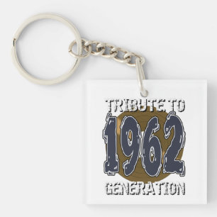 Tribute to 1962 birthday key ring