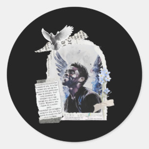 Tribute To Chadwick Boseman - Purpose 2  Classic Round Sticker