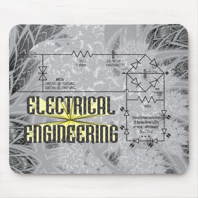 Tribute to Electrical Engineering Mouse Mat (Front)
