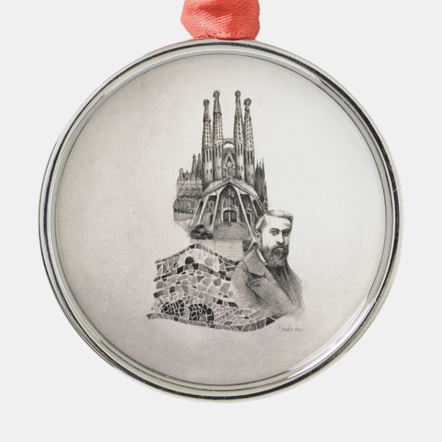 "Tribute to Gaudi" Metal Tree Decoration (Front)
