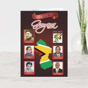 Tribute to Guyana 50th Independence Anniversary Card