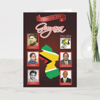 Tribute to Guyana 50th Independence Anniversary Card