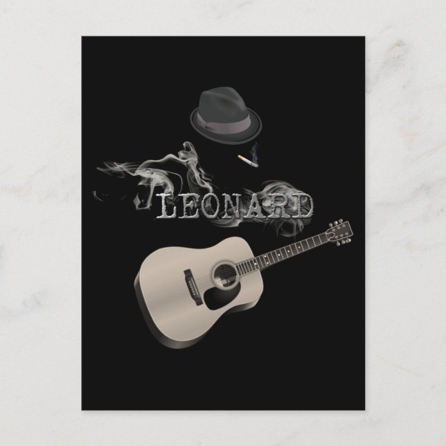 Tribute to Leonard cigarette Postcard (Front)