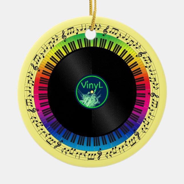 Tribute to music ceramic tree decoration (Front)