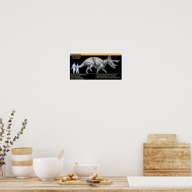 Triceratops - Biology Jurassic Poster (Kitchen)