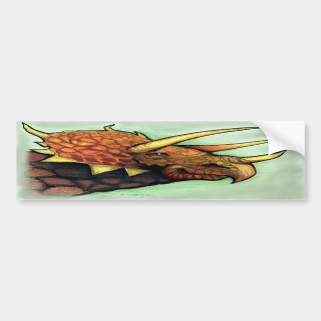 Triceratops Bumper Sticker (Front)