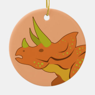 Triceratops Ceramic Tree Decoration