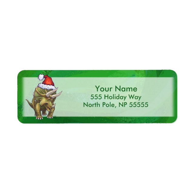 Triceratops Christmas Green (Front)