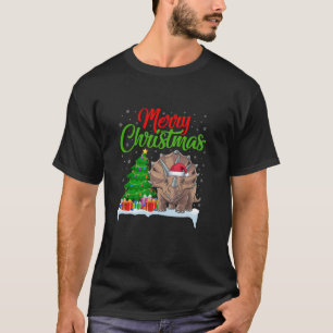 Triceratops Christmas Tree Lights Xmas Triceratops T-Shirt