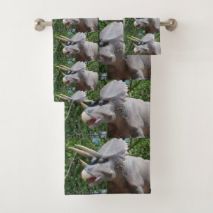 Triceratops Dinosaur Bath Towel Set