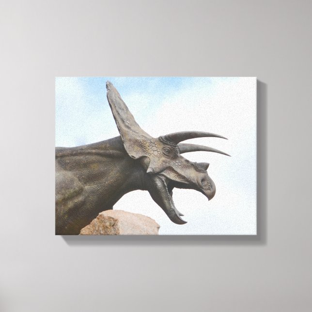 Triceratops Dinosaur Canvas Print (Front)