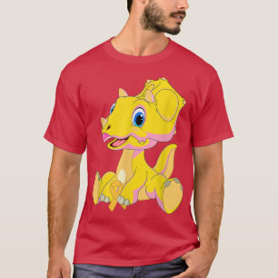 Triceratops Dinosaur Costume Childhood Cancer Awar T-Shirt