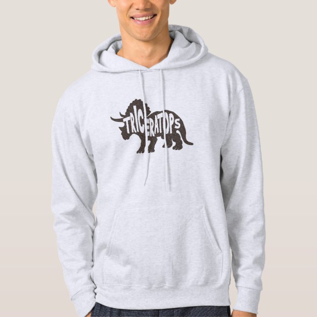 Triceratops Dinosaur Hoodie (Front)