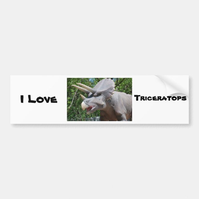 Triceratops Dinosaurs Bumper Sticker (Front)