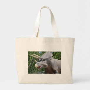 Triceratops/Dinosaurs Large Tote Bag