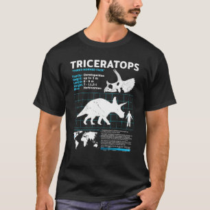Triceratops Fact Sheet Dinosaur Facts T-Shirt