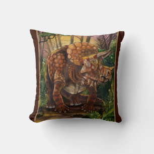 Triceratops Forest Cushion