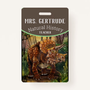 Triceratops Forest ID Badge