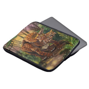 Triceratops Forest Laptop Sleeve