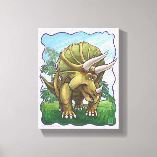 Triceratops Gifts & Accessories Canvas Print (Front)