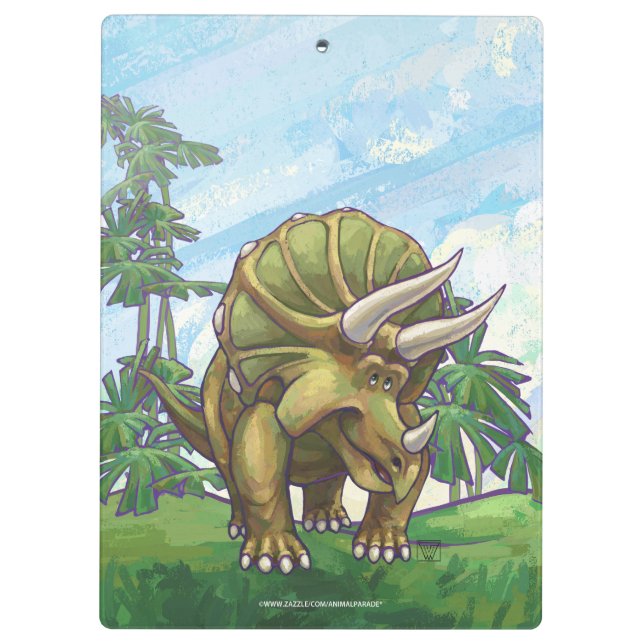 Triceratops Gifts & Accessories Clipboard (Back)