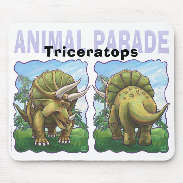Triceratops Gifts & Accessories Mouse Mat (Front)
