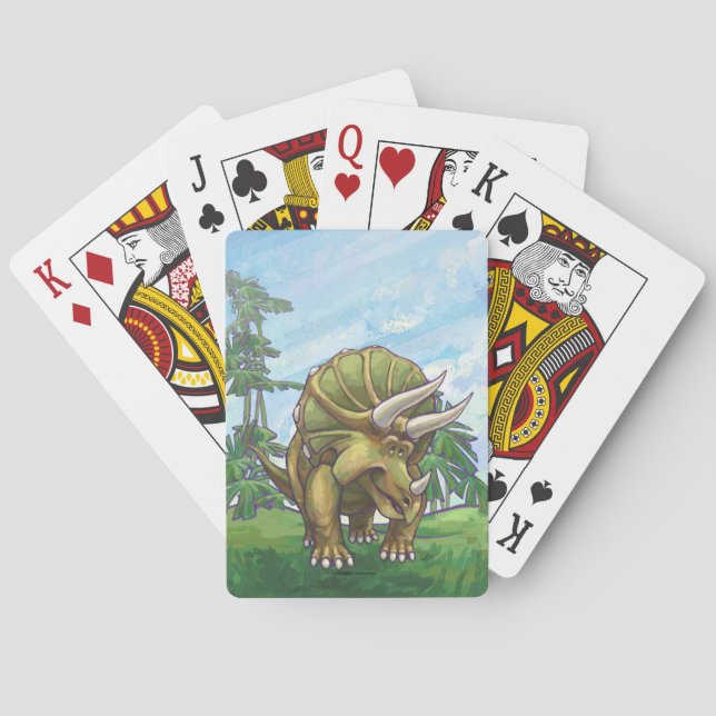 Triceratops Gifts & Accessories Playing Cards (Back)