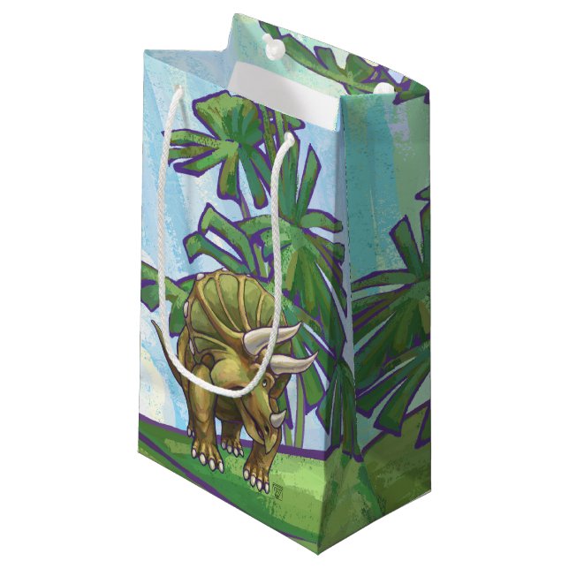 Triceratops Gifts & Accessories Small Gift Bag (Front Angled)