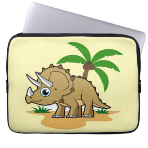 Triceratops In A Tropical Climate. Laptop Sleeve