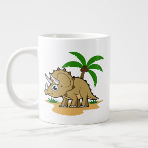 Triceratops In A Tropical Climate. Large Coffee Mug
