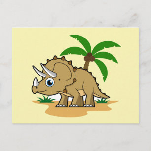 Triceratops In A Tropical Climate. Postcard