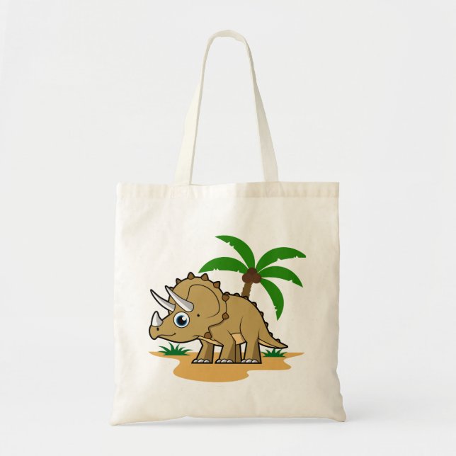 Triceratops In A Tropical Climate. Tote Bag (Front)