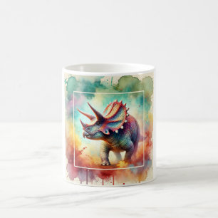 Triceratops in Watercolor 160724AREF247 - Watercol Coffee Mug