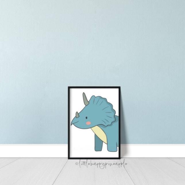 Triceratops Kids Room Dinosaur Wall Art (Creator Uploaded)