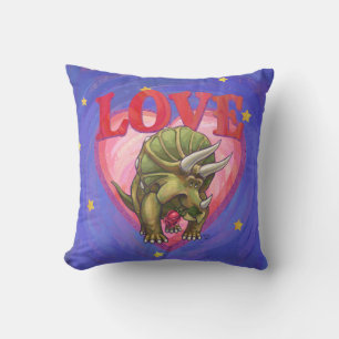 Triceratops Love Personalised Message Pillow
