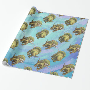 Triceratops Patterns Wrapping Paper