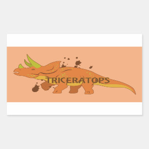 Triceratops Rectangular Sticker